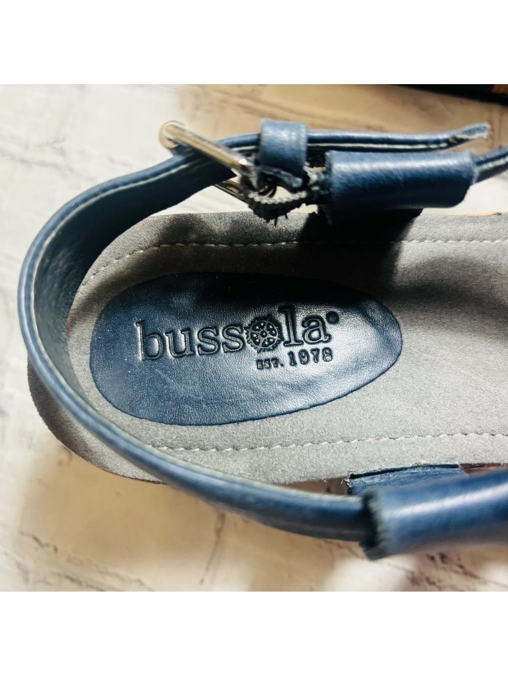 Bussola Formentera Fay Women's US 9 Olimpia Navy Platform Wedge Sandals EU 40 - Picture 6 of 11